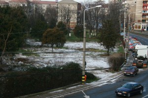 snow in Oradea